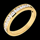 Trauring Feinschliff in Gelbgold - Kanalfassung  - 0.65 Karat - 8 Diamanten