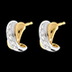 Orecchini Tandem pav� oro giallo e oro bianco  - 12 diamanti