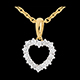 Pendentif Coeur �chancr� diamants  - 0.25 carat - 14 diamants