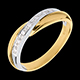 Trauring Diamantenband Miria in Weiss- und Gelbgold - Kanalfassung - 7 Diamanten