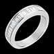 Half eternity ring white gold channel setting - 1 carat
