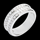 Bague h�riti�re or blanc pav�e - 1 carat - 44 diamants