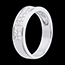 ventes on line   Alliance or blanc semi pav�e - serti rail 2 rangs   - 1 carats