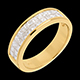 cadeaux femmes Alliance or jaune semi pav�e - serti rail 2 rangs  - 1 carats