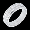 ventes en ligne Alliance or blanc semi pav�e - serti rail 2 rangs - 1.5 carats