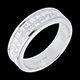 cadeaux femmes Alliance or blanc semi pav�e - serti rail 2 rangs - 1.5 carats