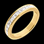 mariages Alliance or jaune semi pav�e - serti rail - - 0.7 carats - 8 diamants