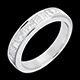   Alliance or blanc semi pav�e - serti rail    - 1 carats