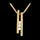 mariage collier diapason trilogie or jaune mm diamants
