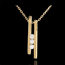 achat on line Collier Diapason Trilogie or jaune (MM) - 3 diamants