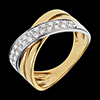 acheter on line Bague Atrial or jaune et or blanc pav� - 0.26 carats - 26 diamants