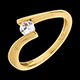 cadeaux femmes solitaire apostrophe or jaune gm 26 carats