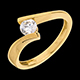 Solit�r apostrophe in Gelbgold  - 0.41 Karat