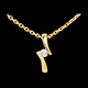 Colgante ap�strofe diamante  - oro amarillo