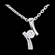 Colgante ap�strofe diamante  - oro blanco - 0.26 quilates