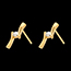 bijouterie Boucles d'oreilles apostrophe diamants (PM) - puce or jaune