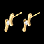 acheter en ligne Boucles d'oreilles apostrophe diamants (MM) - puce or jaune