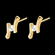 bijou or boucles oreilles apostrophe tgm puces or jaune 31