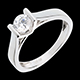 bijoux or solitaire caldera or blanc tgm 52 carats