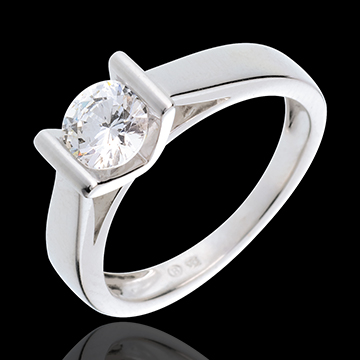 femme Solitaire caldera or blanc (TGM+) - 0.77 carats