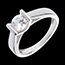 joaillerie Solitaire caldera or blanc (TGM+) - 0.77 carats