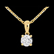 Colgante roset�n y campanita oro amarillo  - 7 diamantes