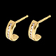 Orecchini Mezza Luna pav� - oro giallo  - 12 diamanti