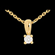 Colgante diamante campanita oro amarillo  