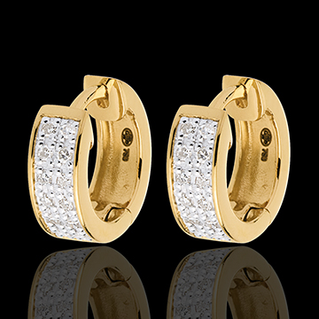mariages  boucles d'oreilles diorama or jaune pav� (PM) - 24 diamants