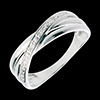 ventes Bague volute or blanc pav�e diamants - 4 diamants
