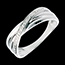 ventes en ligne Bague volute or blanc pav�e diamants - 4 diamants