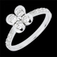 Bague Solitaire Tr�fle D'Amour