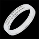 Alliance Or Blanc Semi Pav�e - Serti Rail 2 Rangs