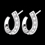 bijou Boucles d'oreilles accroche-coeur - or blanc