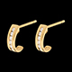 Orecchini Mezze Lune oro giallo pav�  - 0.22 carati - 12 diamanti