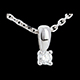 Colgante diamante campanita oro blanco 