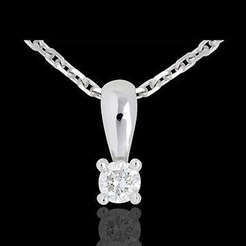 femme Pendentif diamant beli�re or blanc (MM)