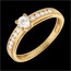 acheter on line Solitaire Decies or jaune (GM) - 0.39 carats - 11 diamants