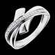 Anillo cruces oro blanco y diamantes