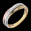 vente on line Anneau Trifolie - 13 diamants