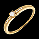 Solitario Ottava oro giallo   - 9 diamanti