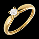Zarter Solit�r in Gelbgold - 0.21 Karat