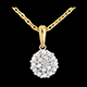 Colgante kaleidoscopio empedrado diamantes - 19 diamantes