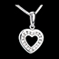 ventes on line Pendentif coeur en abyme (MM) - or blanc pav� - 18 diamants