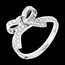 cadeaux femme Bague nou�e diamants - or blanc - 0.45 carats