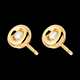 bijouteries boucles oreilles calice diamants puce or jaune mm
