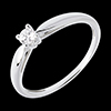 bijoux or Solitaire roseau or blanc (MM)