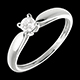 Zarter Solit�r in Weissgold - 0.21 Karat