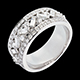Bague Imp�ratrice or blanc diamants - 0.9 carats