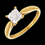 acheter Bague roseau or jaune d� pav�e - 9 diamants